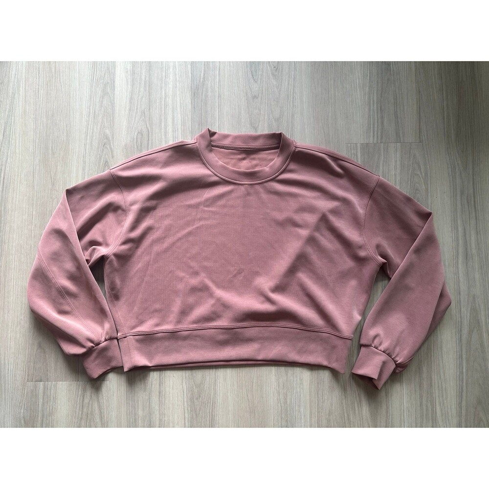LuluLemon Softstream Oversized Cropped Crew in Dusty Rose Size 6‎